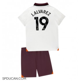 Dječji Nogometni Dres Manchester City Julian Alvarez #19 Gostujuci 2023-24 Kratak Rukav (+ Kratke hlače)